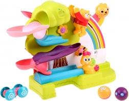 Interaktywna dwustronna zjeżdżalnia dla kulek i autka 2w1 z dźwiękami