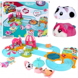 Interaktywna trasa dla chomika Lodziarnia i Kawiarnia z baterią