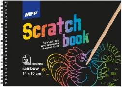 Blok do zdrapywania 14x10cm mix/tęcza