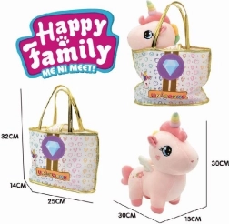 Pluszowy jednorożec w torebce Happy Family 30 cm
