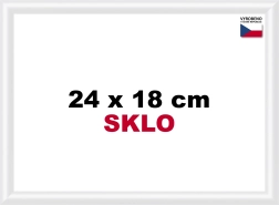 Plastowa ramka na zdjęcia 24 × 18 cm – biała