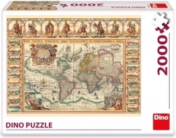 Puzzle DINO historyczna mapa świata 2000 elementów