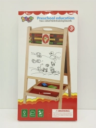 Drewniana dwustronna tablica z liczydłem