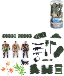 Zestaw żołnierzy army z akcesoriami w tubie