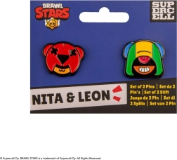 Zestaw pinów Brawl Stars – Nita i Leon