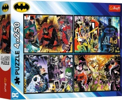 Puzzle 4 × 250 elementów BATMAN