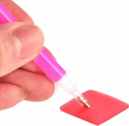 Diamentowe malowanie z białą podstawką 15 × 20 cm dla dzieci