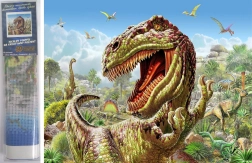 diamentowe malowanie T‑Rex 30 × 40 cm