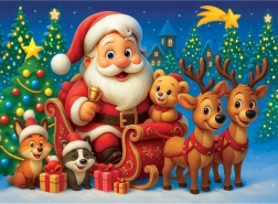 Drewniane puzzle Santa Claus 40 elementów WOODEN CITY