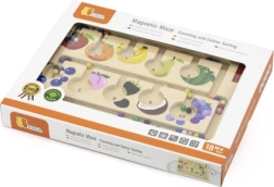 Drewniany magnetyczny labirynt do nauki kolorów i liczenia