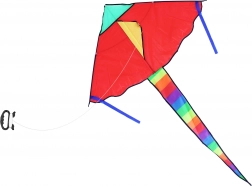 Latawiec z nylonu 120 × 70 cm z tęczowym ogonem