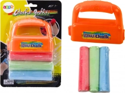 Zestaw mocnych kred do chodnika z pomarańczowym uchwytem, 3 szt.
