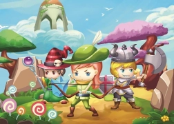 Puzzle Trzej mali bohaterowie 50 elementów