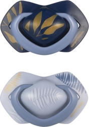 Canpol babies silikonowy smoczek symetryczny Light Touch Gold, 18m+, 2 szt., niebieski