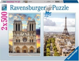 Ravensburger puzzle Wizyta w Paryżu 2×500 elementów