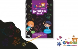 Kolorowe zdrapywane notesy 14 × 20 cm, 10 kartek