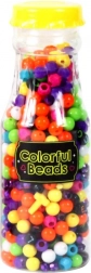 Kolorowy zestaw koralików w buteleczce