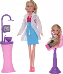 Lalka dentystka z dziewczynką 29 cm
