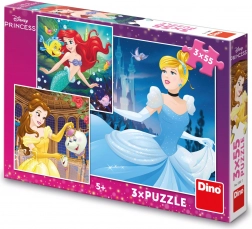 Puzzle DISNEY PRINCESS 3×55 elementów