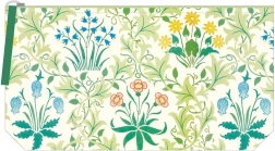 Haftowana kosmetyczka z motywem Jaskółczego ziela według Williama Morrisa