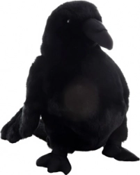 Przyjazny dla środowiska pluszowy kruk – pacynka