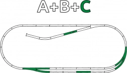 Roco Line zestaw torów C z podsypką – odcinek równoległy H0