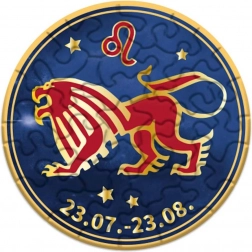 Okrągłe puzzle Zodiak – Lew 33 elementy
