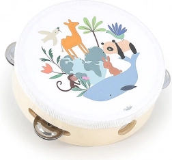 Drewniana tamburyno Zwierzęta świata od Sarah Betz