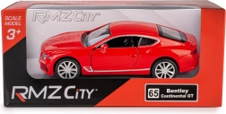 metalowy model auta rmz city bentley continental gt 1:39 czerwony
