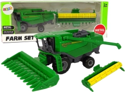 Zielony kombajn z jednostką dodatkową – zabawka dla dzieci