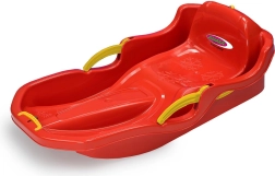 Ślizgacz Snow Play Comfort 80 cm czerwony z hamulcami ręcznymi