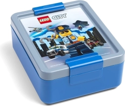 Lego City pudełko śniadaniowe niebieskie