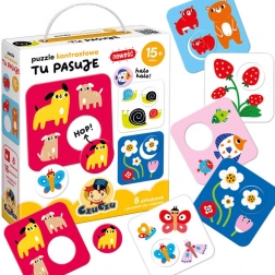 Kontrastowe puzzle CzuCzu Tu Pasuje