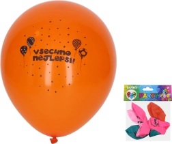 Balony dmuchane Wszystkiego najlepszego 30 cm - 5 szt.