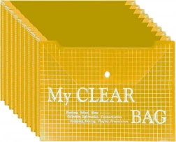 Przezroczysta koperta na dokumenty z napem A4 żółta – 20 szt.