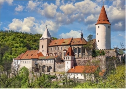 Dino puzzle zamek Křivoklát 100 XL elementów