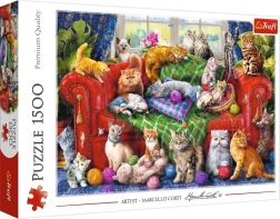 Puzzle Koty na kanapie 1500 elementów TREFL