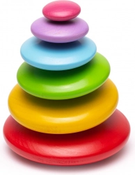 Balansujące kolorowe drewniane kamyki
