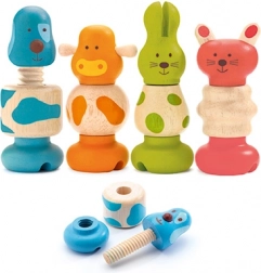 Djeco drewniane zwierzątka do wkręcania