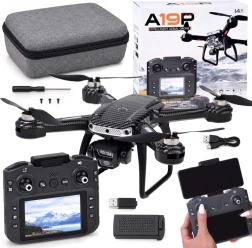 Dron RC A19P z kamerą HD, kontrolerem z wyświetlaczem i omijaniem przeszkód