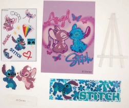 Diamentowe malowanie Angel i Stitch ze stojakiem