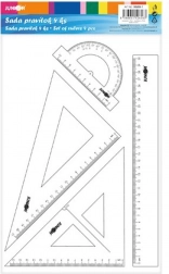 zestaw linijek 4 szt. transparentny