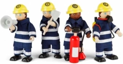 Tidlo drewniane figurki strażaków (4 szt.)