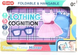 Miękka książeczka 3w1 dla najmłodszych z lusterkiem i gryzakiem