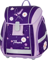 Plecak szkolny Premium Light Flowers fioletowy