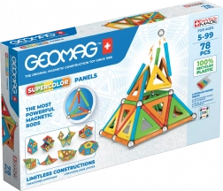 Geomag Supercolor Panels z recyklingu magnetyczne klocki konstrukcyjne 78 elementów