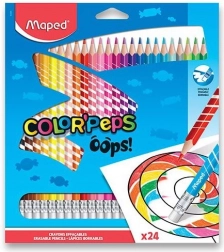 Maped kredki Color'Peps Oops z gumką, 24 szt.