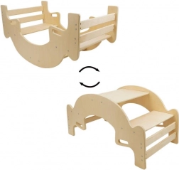 Stół piknikowy i huśtawka 2w1 naturalny