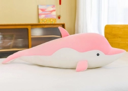 Pluszowy maskot różowy delfin 70 cm
