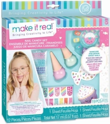 Kolorowy zestaw do paznokci z naklejkami Candy